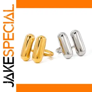 Stainless Steel Double Capsule Ring JDR2406004