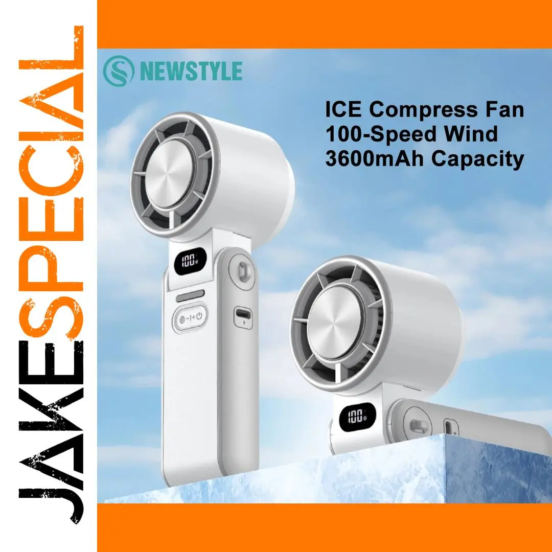 Portable Handheld Cooling Fan with 3600mAh Battery 1 Portable Handheld Cooling Fan with 3600mAh Battery