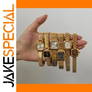 Luxury Women's Gold Stainless Steel Watch Set JDWT2409002