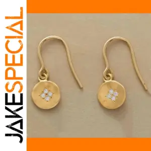 Vintage Gold Round Drop Earrings for Women