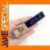 VW GLI Navy Leather Keychain with Orange Stitching
