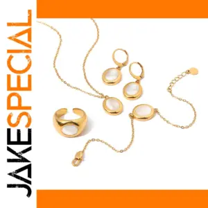 Stainless Steel Mother-of-Pearl Jewelry Set