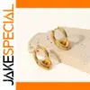 Stylish Stainless Steel Gold Hoop Earrings for Women