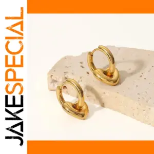 Stylish Stainless Steel Gold Hoop Earrings for Women