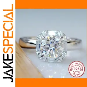 Elegant Sterling Silver Engagement Ring with Cubic Zirconia