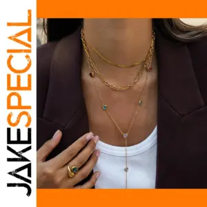 Elegant Stainless Steel Gold Women's Y Necklace