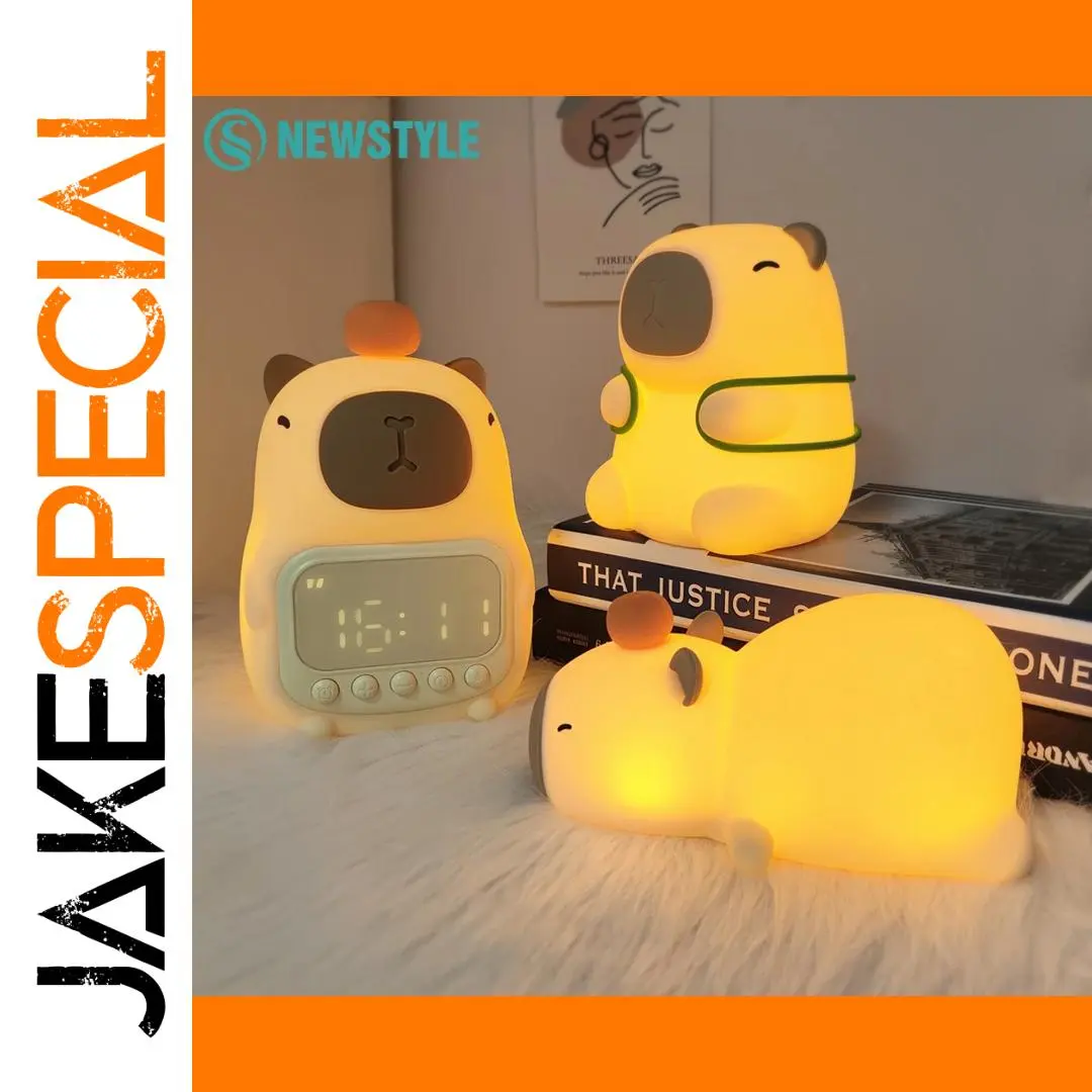 Cute Capybara Night Light with Rechargeable Battery 1 Cute Capybara Night Light with Rechargeable Battery