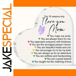Heart-Shaped Acrylic Gift Sign for Mom