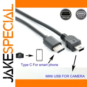 OTG Type-C to Mini USB Cable 25cm for Devices