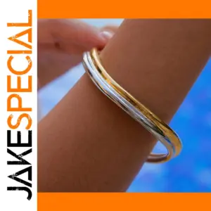 Stainless Steel Double Wave Bracelet for Women