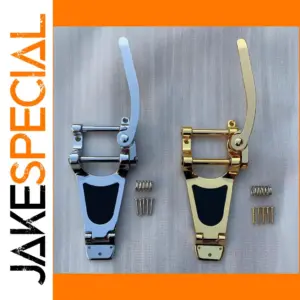 Elegant Chrome and Gold Tremolo Bridge Tailpiece