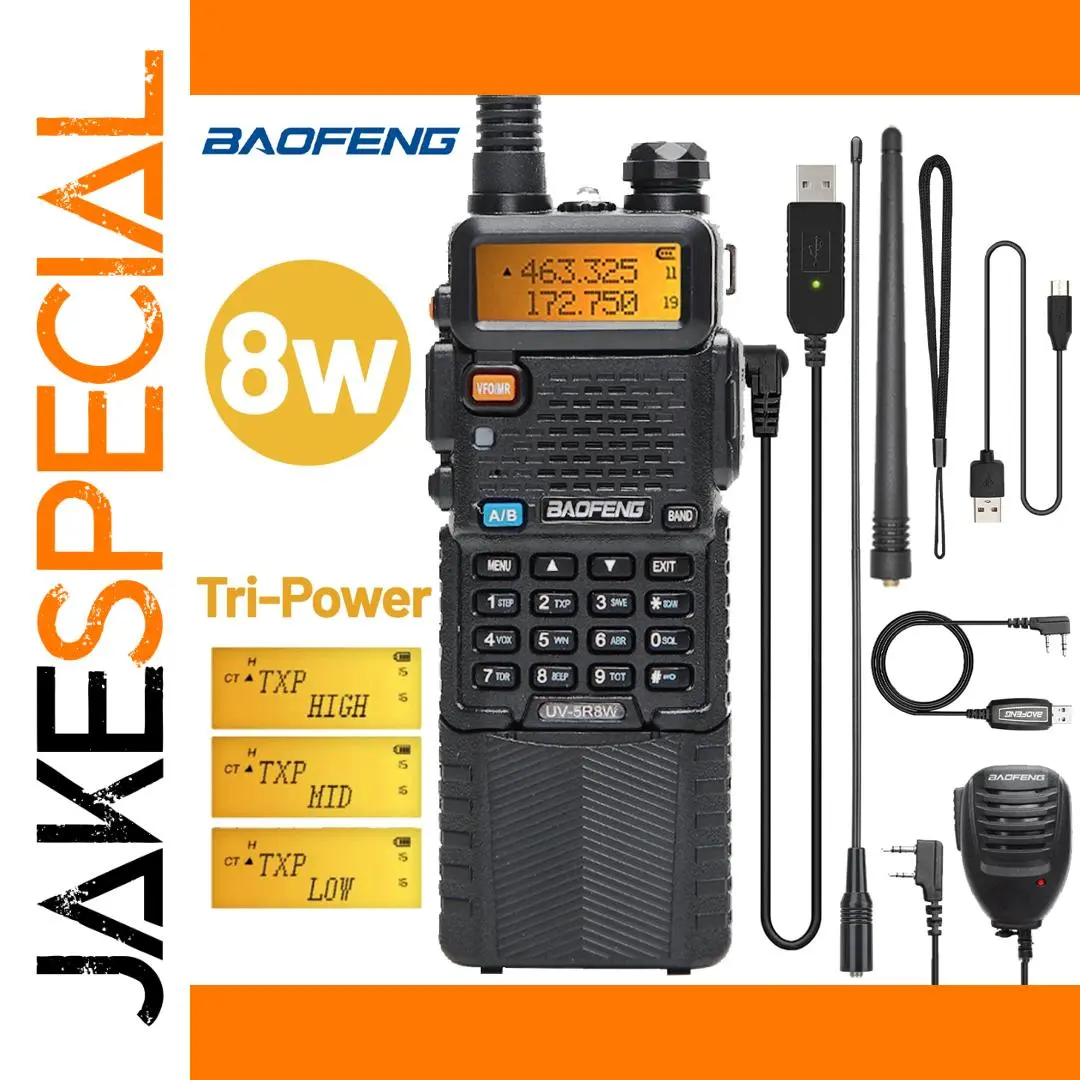 Baofeng UV-5R Dual-Band Walkie Talkie 8W 1 Baofeng UV-5R Dual-Band Walkie Talkie 8W