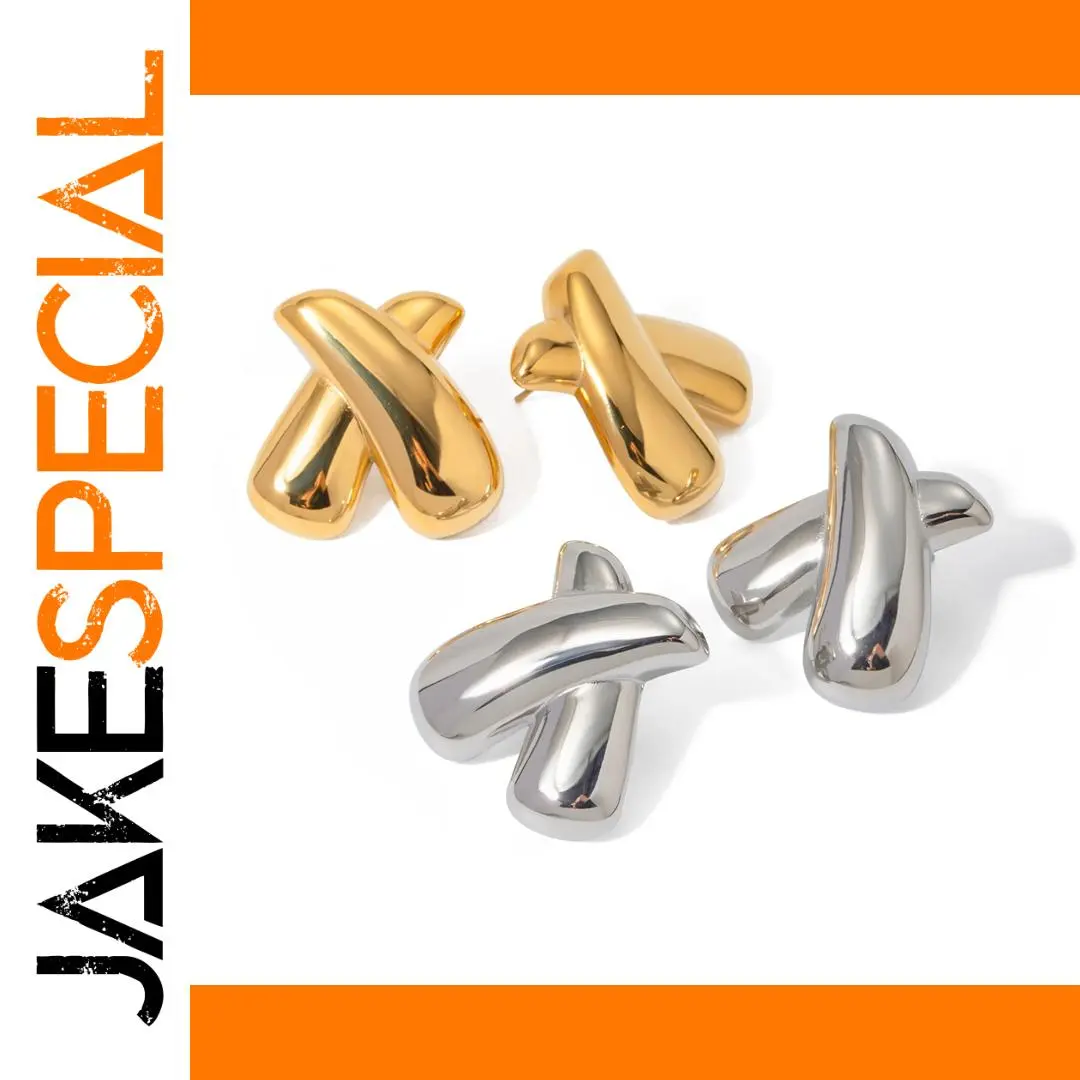 Stainless Steel Geometric Earrings JDE2405033 1 Stainless Steel Geometric Earrings JDE2405033