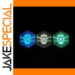 Luminous Samurai Skull Embroidered Patch