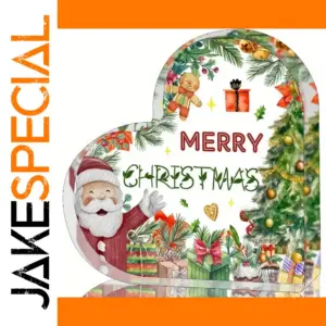 Vibrant 2D Acrylic Christmas Heart Decor