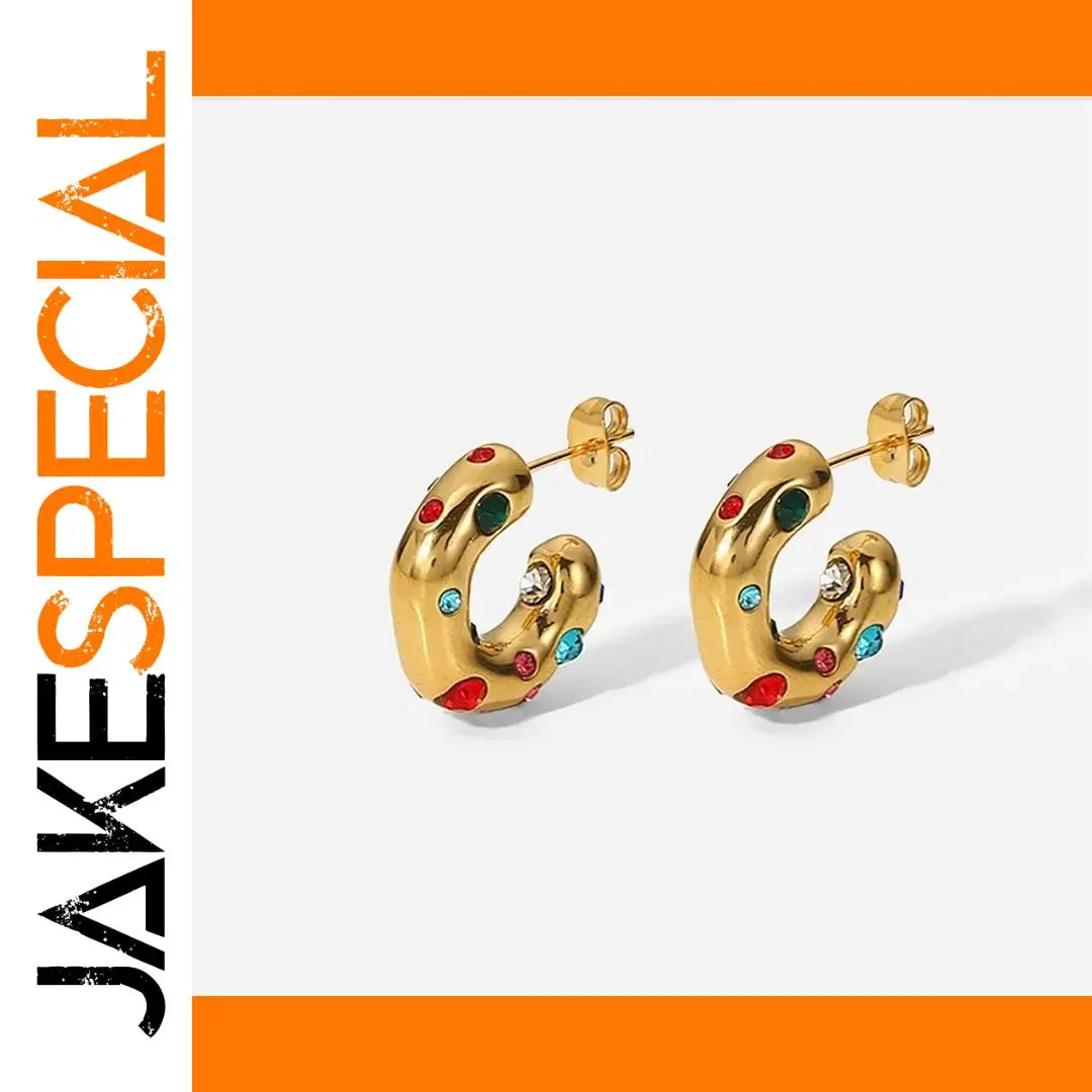 Vibrant Gold Stainless Steel Earrings for Women 1 Vibrant Gold Stainless Steel Earrings for Women