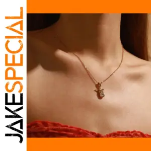Stainless Steel Angel Necklace with Zircon