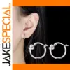 Silver Knot Hoop Earrings Unisex Jewelry