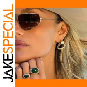 Stainless Steel Gold Geometric Earrings