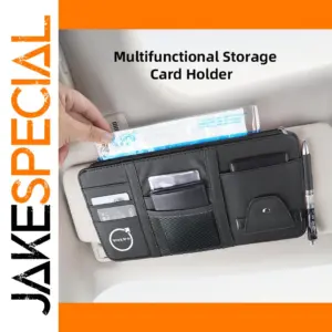 Elegant PU Leather Car Visor Organizer