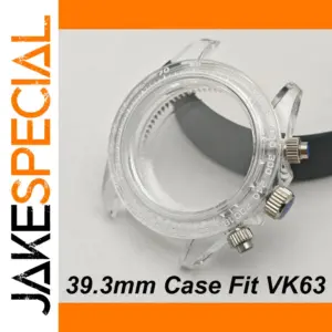 39.3mm Clear Acrylic Watch Case for VK63 Movement