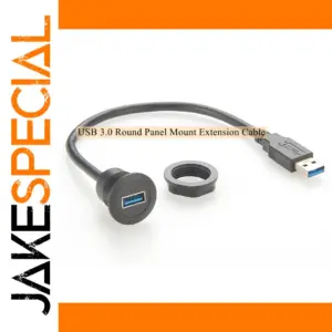 USB 3.0 Panel Mount Extension Cable 0.3m
