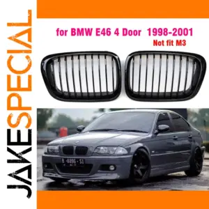 BMW E46 Kidney Grille Set in Black