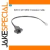 RJ11/RJ10/RJ9 Panel-Mount Extension Cable 30cm