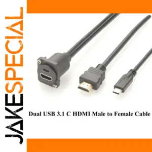 Dual USB 3.1 C HDMI Extension Cable 1m
