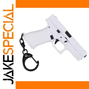 Mini Plastic Gun Keychain in Black, White, Brown, Pink