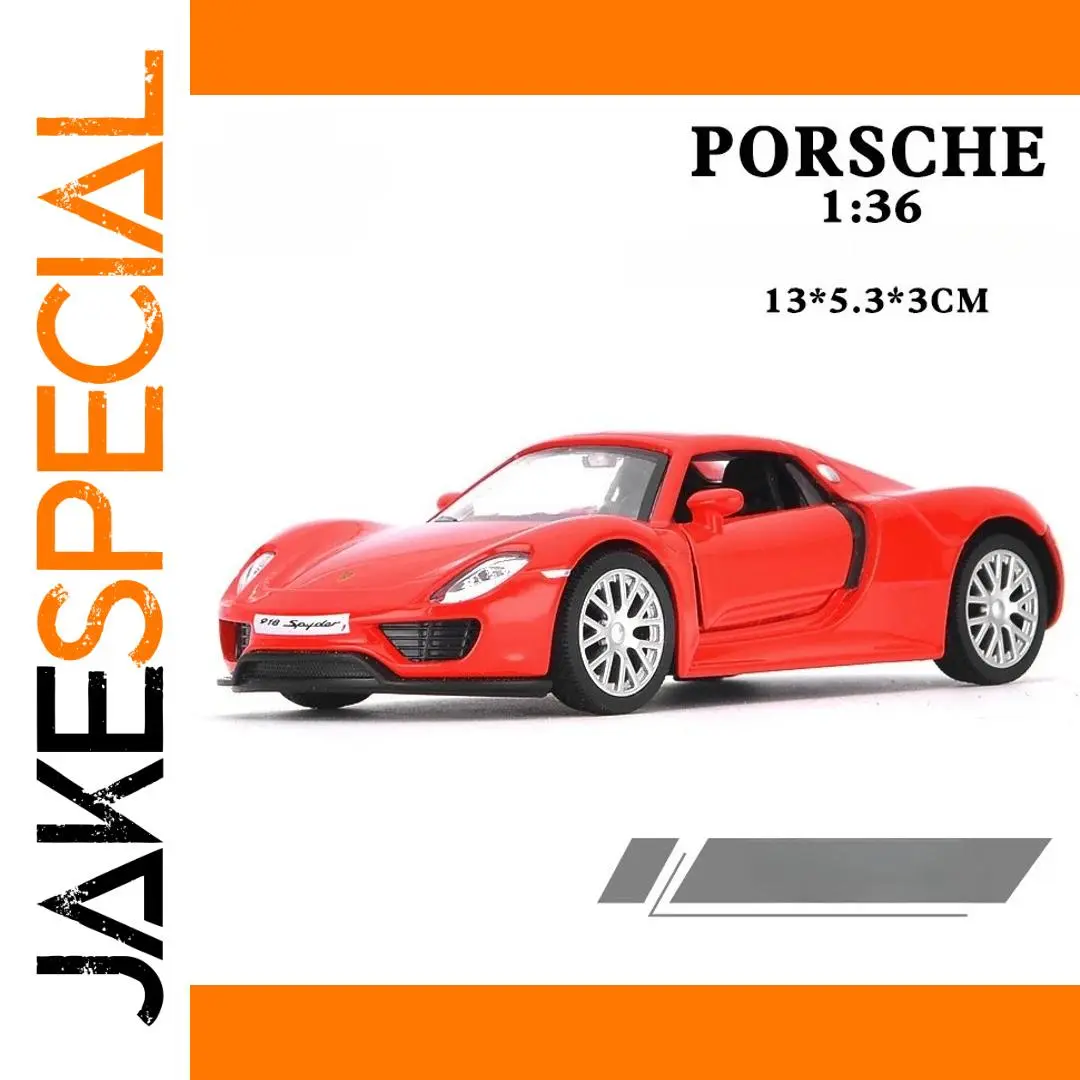 Red Porsche 918 1:36 Scale Die-Cast Toy Car 1 Red Porsche 918 1:36 Scale Die-Cast Toy Car