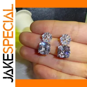 Vintage Silver-Plated Geometric Earrings for Women