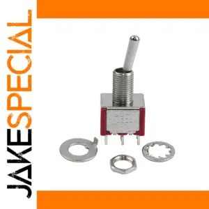 Vibrant Red Mini Toggle Switch for Electronics