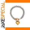 Stainless Steel and Gold Heart Bracelet Model JDBW2403010