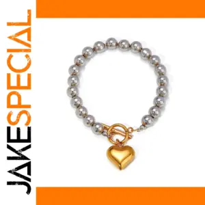Stainless Steel and Gold Heart Bracelet Model JDBW2403010