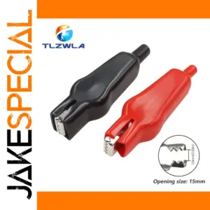 High-Quality Red & Black Alligator Clips Set