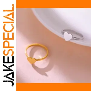 Elegant Simple Heart Band Ring for Women