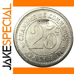 1920 Senegal 25 Centimes Coin Replica