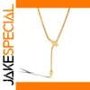Gold Stainless Steel Snake Necklace for Men and Women