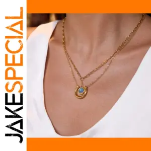 Gold-Tone Horseshoe Necklace for Women