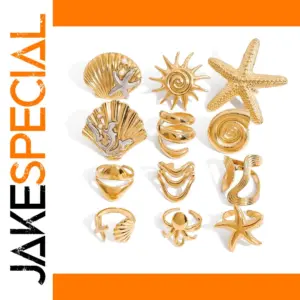 Ocean-Inspired Stainless Steel Women’s Ring