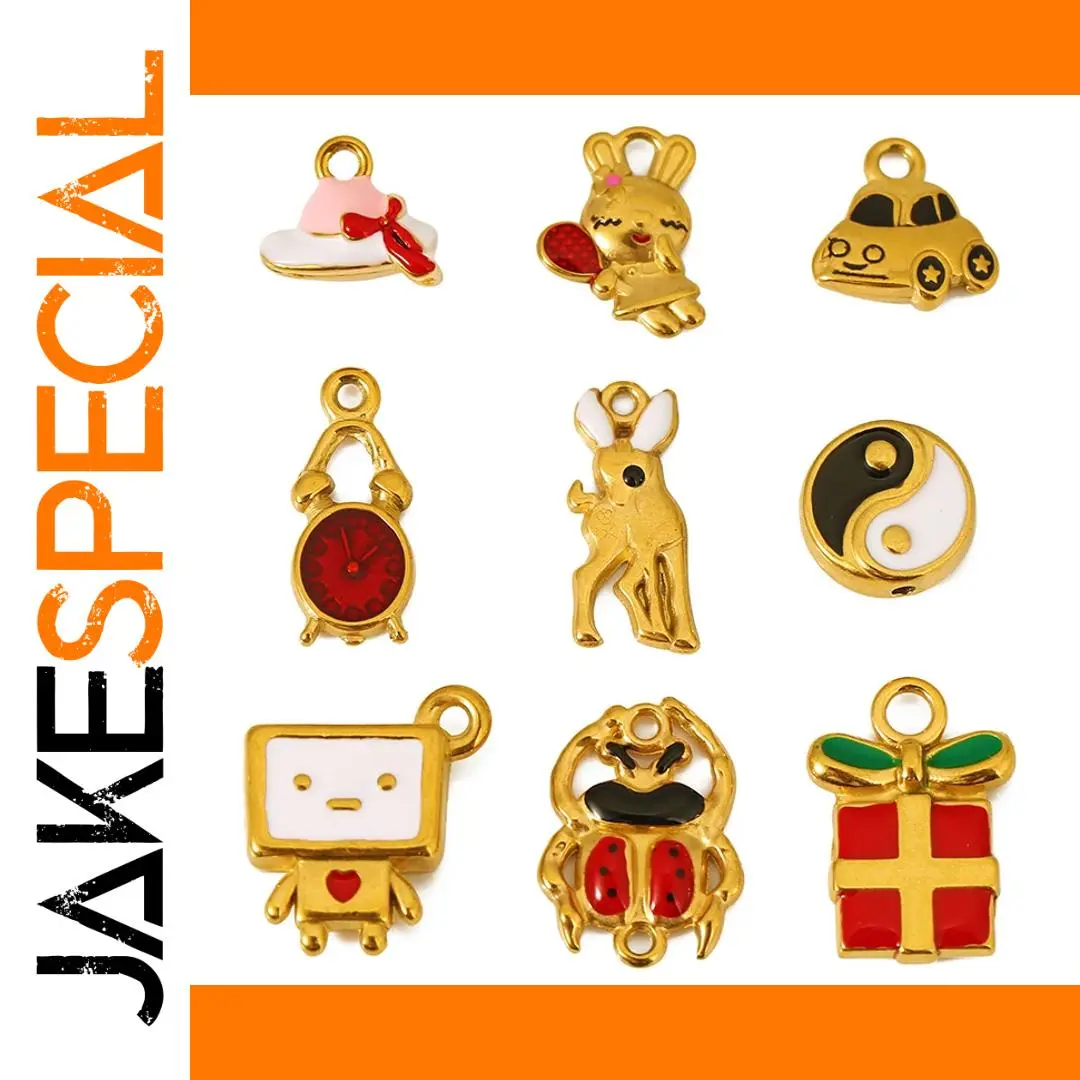 Colorful Stainless Steel Charm Set for DIY Jewelry 1 Colorful Stainless Steel Charm Set for DIY Jewelry