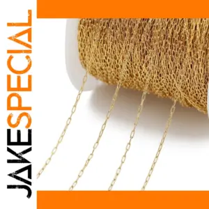 Stainless Steel Gold Beading Chain 2m