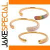 Gold-Tone Stainless Steel Cuff Bracelet for Women