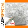 100 Pack Transparent RJ45 Ethernet Connectors