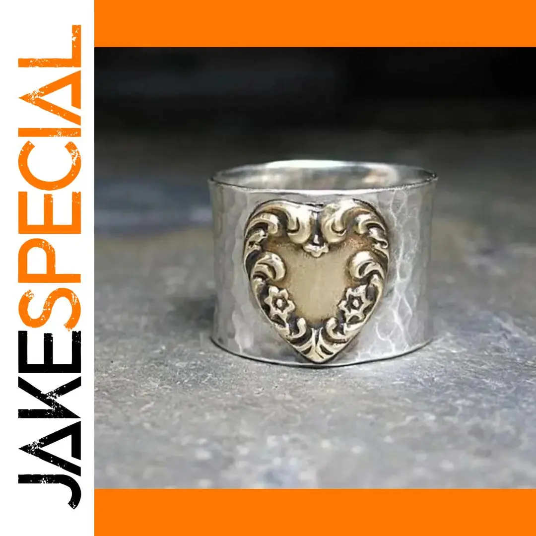 Vintage Silver Heart Ring for Women 1 Vintage Silver Heart Ring for Women