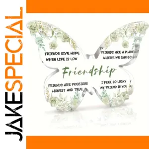 Elegant Butterfly Acrylic Friendship Plaque