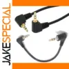 25cm Right-Angle Stereo Audio Adapter Cable
