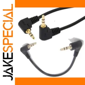 25cm Right-Angle Stereo Audio Adapter Cable
