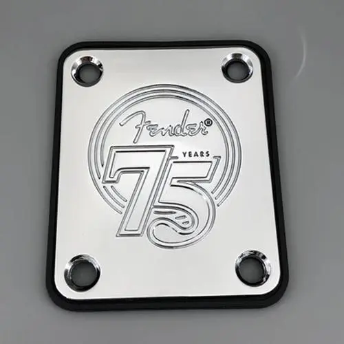 Gold Guitar Neck Plate with Engravings 3 Gold Guitar Neck Plate with Engravings - Image 3